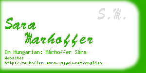 sara marhoffer business card